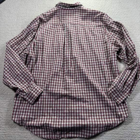 ABERCROMBIE & FITCH - Vintage Big Red Plaid Button-up Oxford Shirt, Mens LARGE - Picture 7 of 7